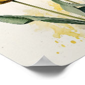 Gele Tulpen Bloemenkunst Print Poster (Hoek)