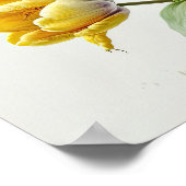 Gele Tulpen Bloemenkunst Print Poster (Hoek)
