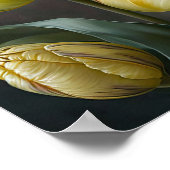 Gele Tulpen Bloemenkunst Print Poster (Hoek)