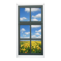 Gele Tulpen Blue Sky Spring Uitzicht Poster