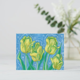Gele Tulpen, boer, kunstschilder Briefkaart