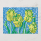 Gele Tulpen, boer, kunstschilder Briefkaart (Voorkant)