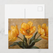 Gele Tulpen Botanische Olieverfschilderij Briefkaart (Voorkant / Achterkant)