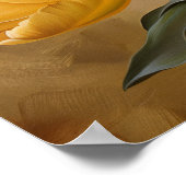 Gele Tulpen Botanische Olieverfschilderij Poster (Hoek)