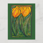 Gele tulpen briefkaart (Voorkant)