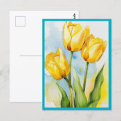 GELE TULPEN Briefkaart (Voorkant / Achterkant)