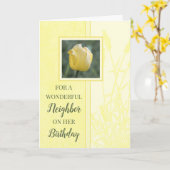 Gele Tulpen Buurman Verjaardag Kaart (Gele Bloem)