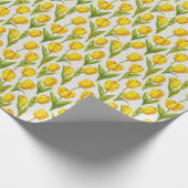 Gele tulpen cadeaupapier (Hoek)