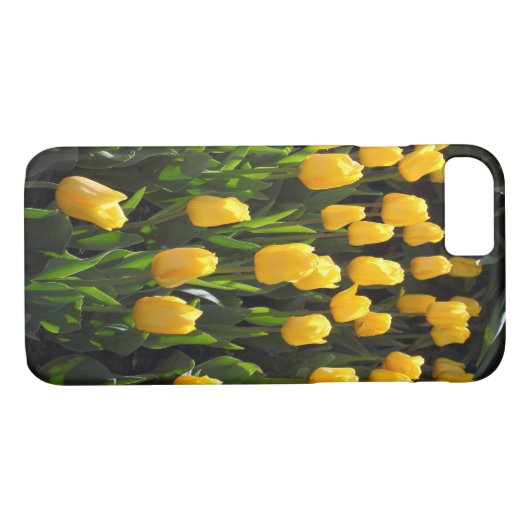 Gele tulpen Case-Mate iPhone case (Achterkant (Horizontaal))