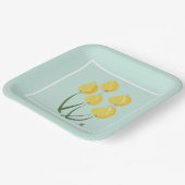 Gele tulpen en zacht groenboek Bord (Gebogen)