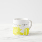 Gele Tulpen Geluk wordt geliefd Espresso Kop (Voorkant rechts)