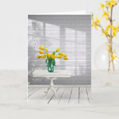 Gele Tulpen in vensterschaduw Kaart (Gele Bloem)