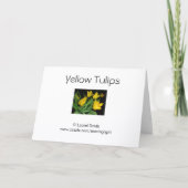 Gele Tulpen Kaart (Achterkant)