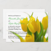 Gele tulpen - Medeaankondiging huwelijk Kaart (Voorkant / Achterkant)