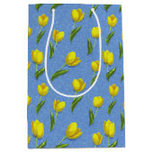 Gele tulpen medium cadeauzakje (Voorkant)