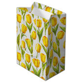 Gele tulpen medium cadeauzakje (Achterkant Gekanteld)