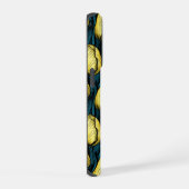 Gele tulpen met blauwe bladeren iPhone hoesje (Rechterkant)