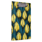 Gele tulpen met blauwe bladeren klembord (Rechts)