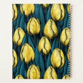 Gele tulpen met blauwe bladeren planner (Achterkant)