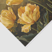 Gele Tulpen  Olieverfschilderij Decoupage Tissuepapier (Detail)
