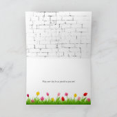 Gele Tulpen op de Kaart van de Brick-Moederdag (Binnen)