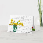 Gele Tulpen op de Kaart van de Brick-Moederdag (Voorkant)