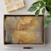 Gele Tulpen op Gouden Olieverfschilderij Decoupage Tissuepapier (Geschenk)