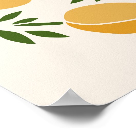 Gele tulpen poster (Hoek)