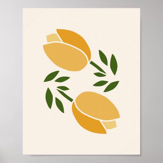 Gele tulpen poster (Voorkant)