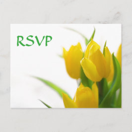 Gele Tulpen - RSVP-ansichtkaart Uitnodiging Briefkaart
