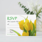 Gele Tulpen - RSVP Kaart (Staand voorkant)
