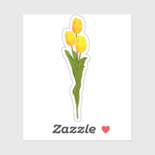 Gele tulpen sticker