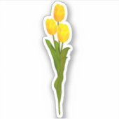 Gele tulpen sticker (Voorkant)