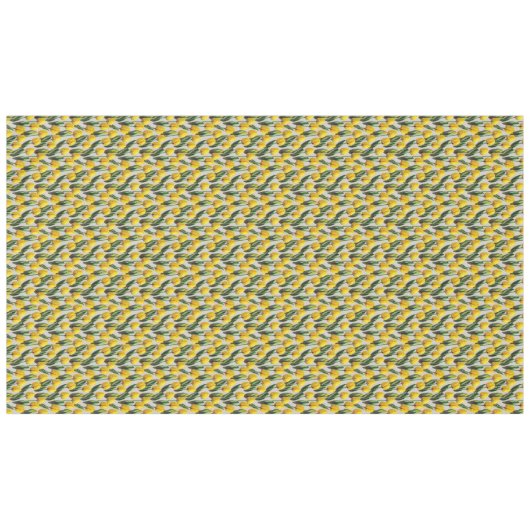 Gele tulpen tafelkleed (Voorkant (Horizontaal))