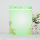 gele tulpen.. trouwaankondiging.. (Staand voorkant)