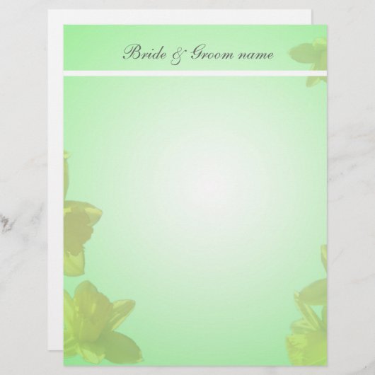 gele tulpen.. trouwaankondiging.. (Voorkant / Achterkant)