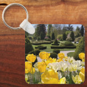 Gele Tulpen uit Arboretum Volcji Potok Slovenië Sleutelhanger (Voorkant)