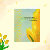 Gele Tulpen Vrienden voor het Leven Lege Wenskaart Kaart