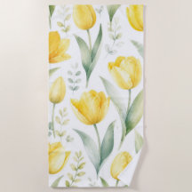 Gele tulpen watercolor bloemschilderkunst botanisc