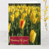 Gele Tulpen wenskaart Kaart (Gele Bloem)