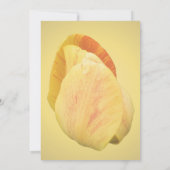 Gele Tulpenbloemblaadjes Floral Party Kaart (Achterkant)
