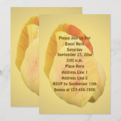 Gele Tulpenbloemblaadjes Floral Party Kaart (Voorkant / Achterkant)