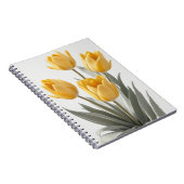 Gele tulpenbloemen notitieboek (Rechterzijde)