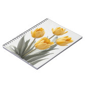 Gele tulpenbloemen notitieboek (Linkerzijde)