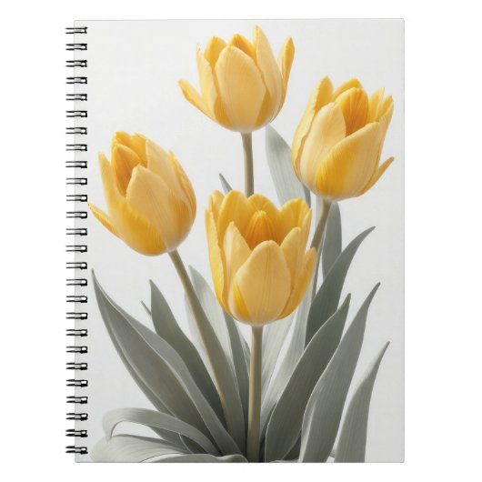 Gele tulpenbloemen notitieboek (Voorkant)