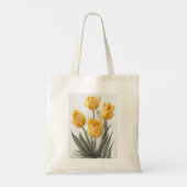 Gele tulpenbloemen tote bag (Achterkant)