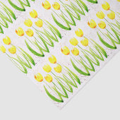Gele tulpenbloemen waterverf  tissuepapier (Detail)