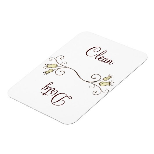 Gele tulpenwasmachine - Vuile magneten (Linkerzijde)