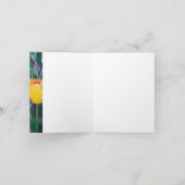 Gele Tulpkaart Bedankkaart (Binnen)