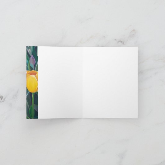 Gele Tulpkaart Bedankkaart (Binnen)